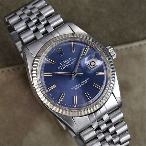 rolex datejust blue dial 1601|Rolex Datejust 1601 for sale.